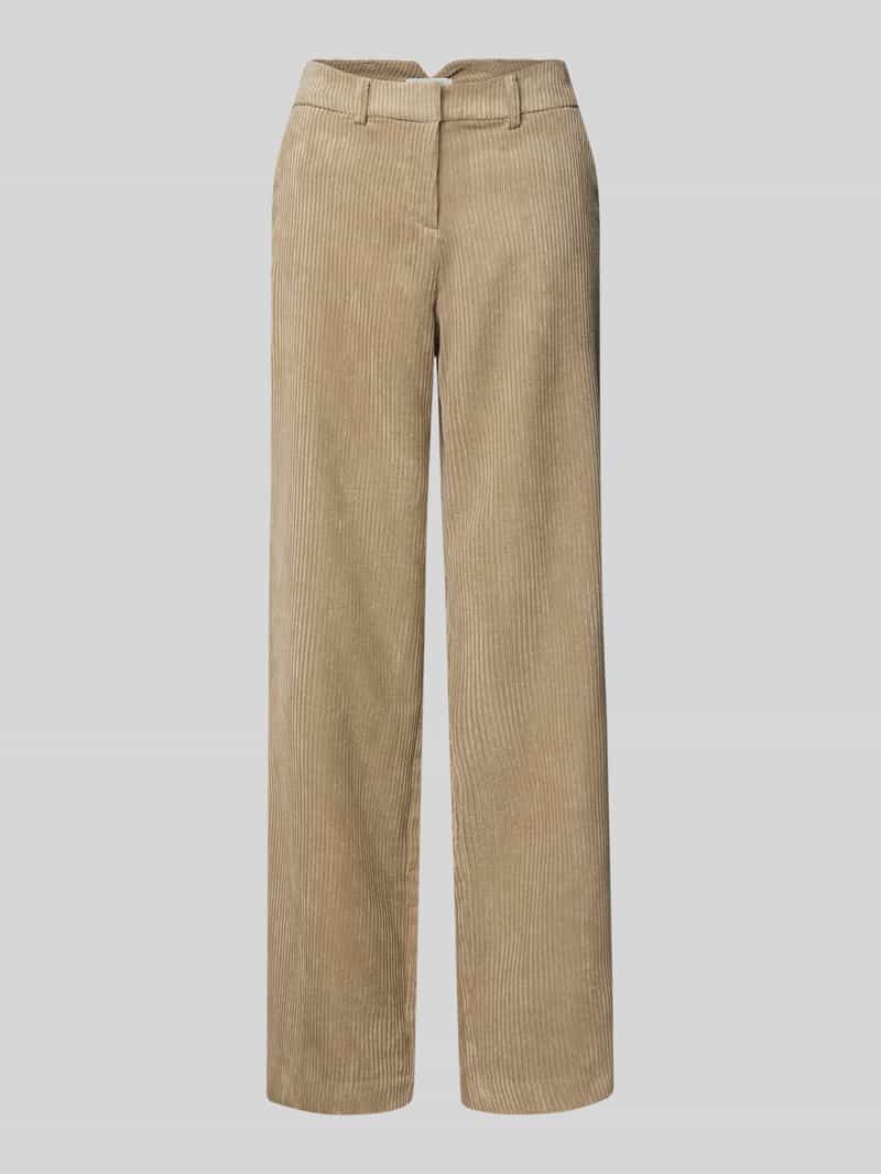 Christian Berg Woman Straight leg corduroy broek met structuurmotief