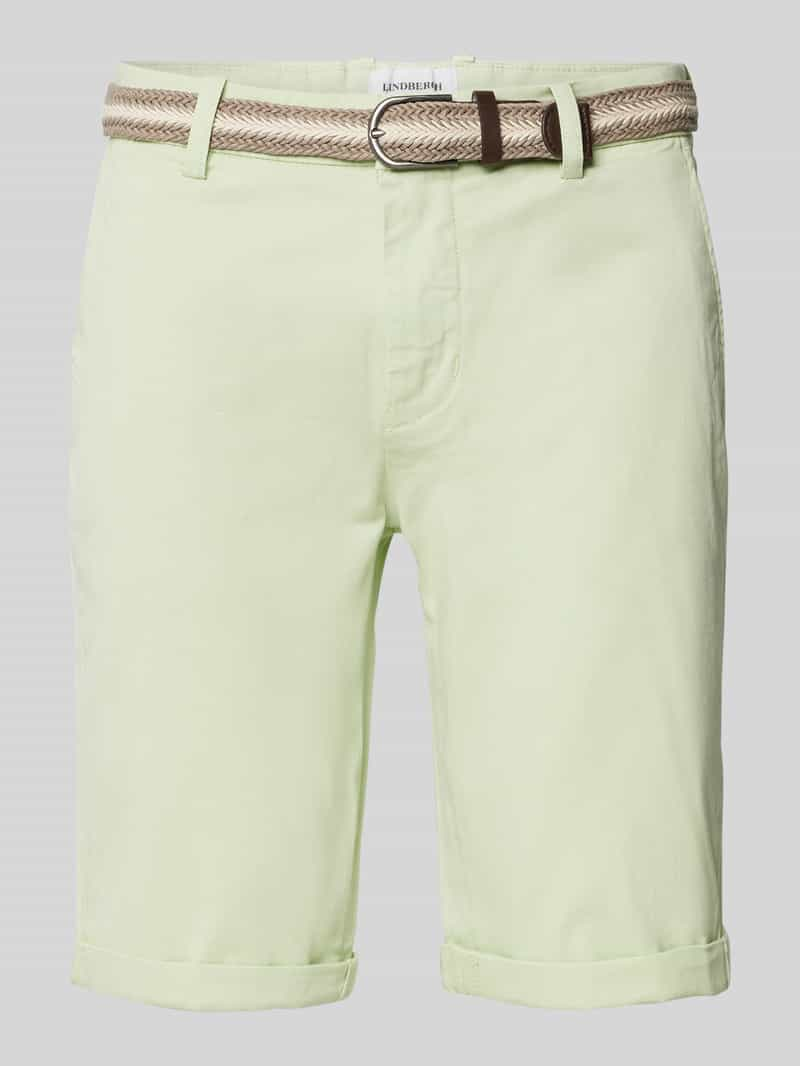 Lindbergh Slim fit bermuda met riem