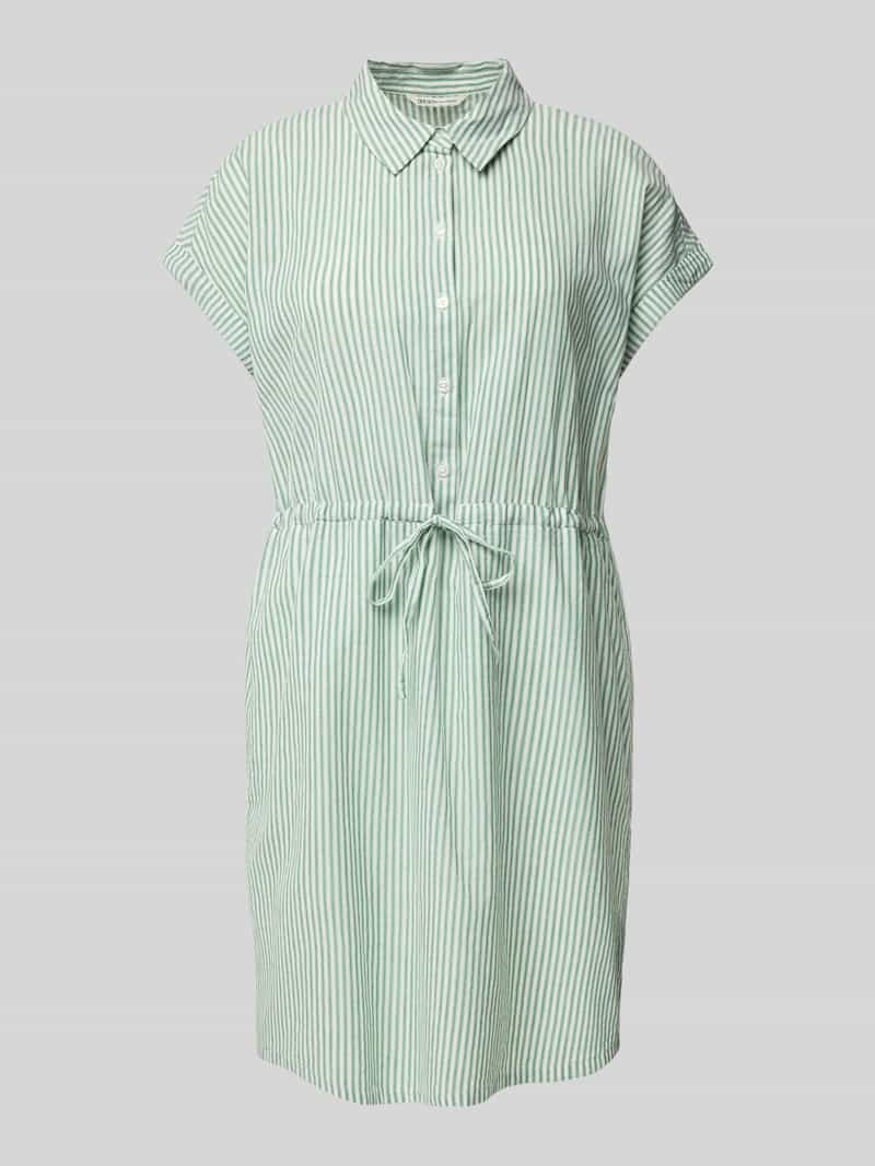 Tom Tailor Denim Getailleerde mini-blousejurk met streepmotief