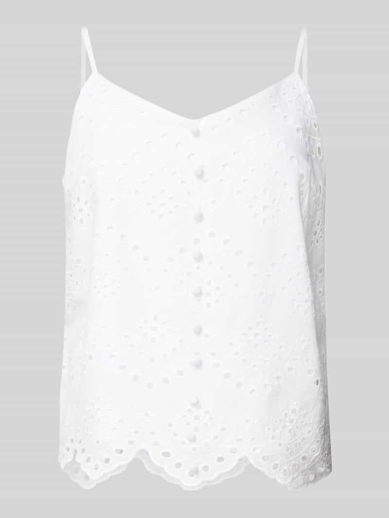 Pieces Regular fit blousetop van puur katoen model 'VILDE'