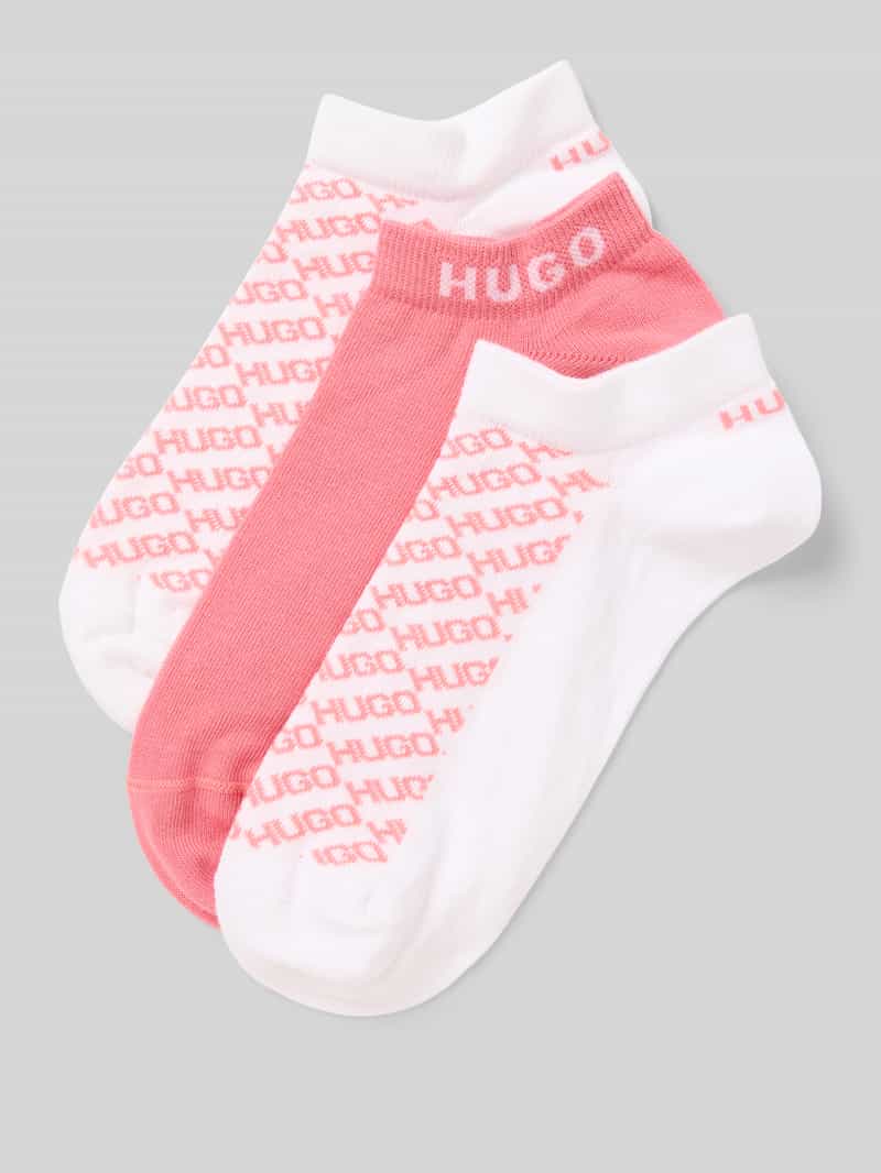 HUGO Sneakersokken in een set van 3 paar met logodetails