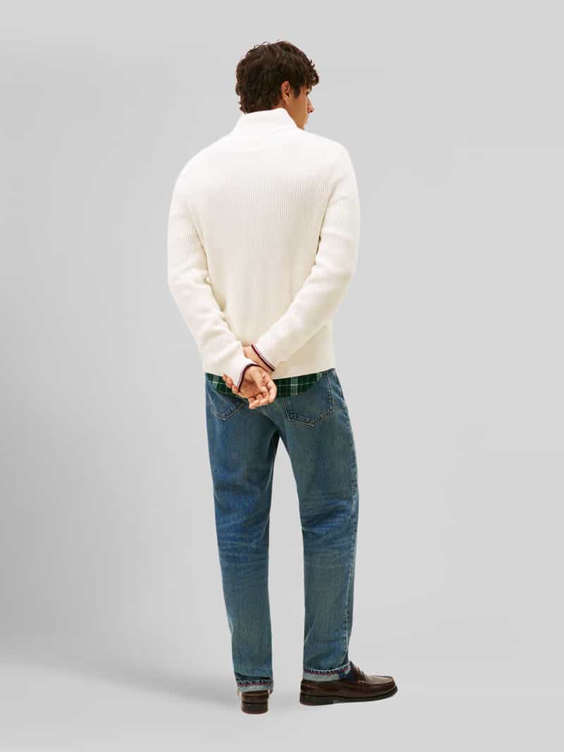 Tommy Hilfiger Regular fit gebreid jack van puur katoen