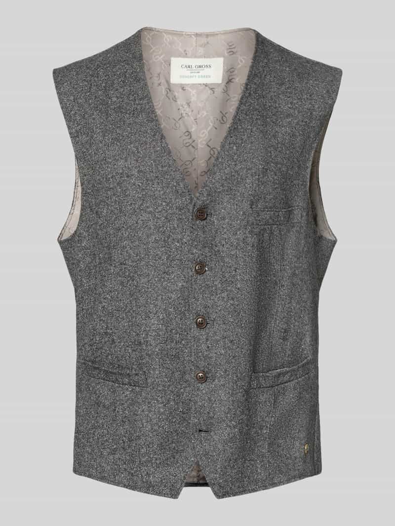 carl gross Wollen gilet met zijde model 'Wilson'