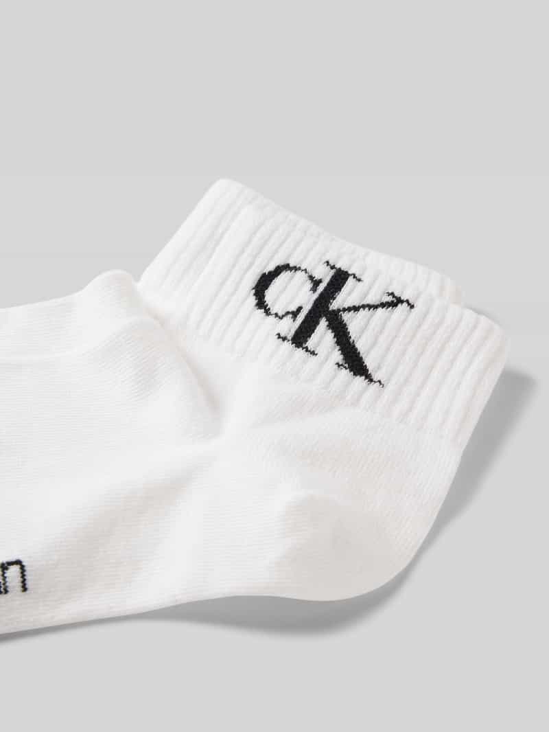 Calvin Klein Jeans Sokken met labelopschrift in een set van 2 paar