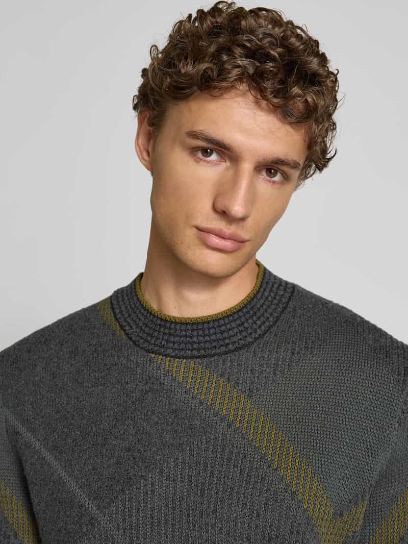 Marc O'Polo Regular fit gebreide pullover van een mix van katoen en wol