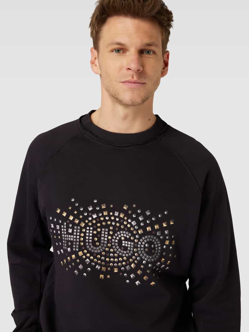 HUGO Sweatshirt met siersteentjes