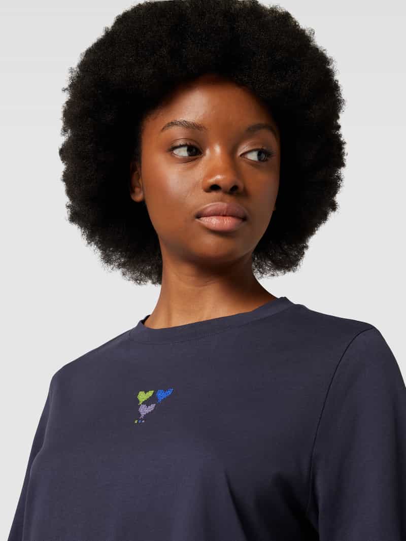 ARMEDANGELS T-shirt met bloemenstitching model 'LAYAA DELIGHT'