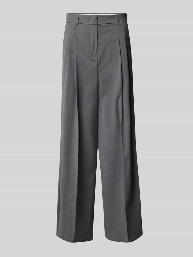 Weekend Max Mara Wide leg bandplooibroek van zuivere scheerwol model 'ADELFI'