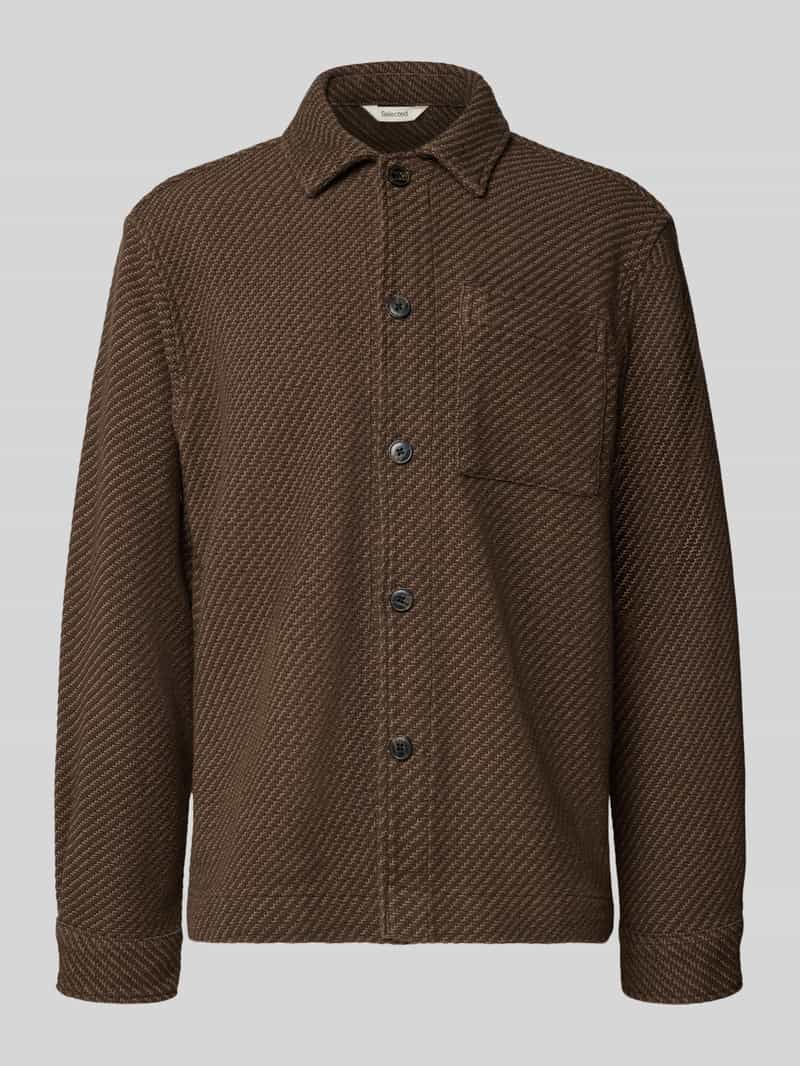 Selected Homme Regular fit overhemdjack van puur biologische katoenmix model 'REGFRED'