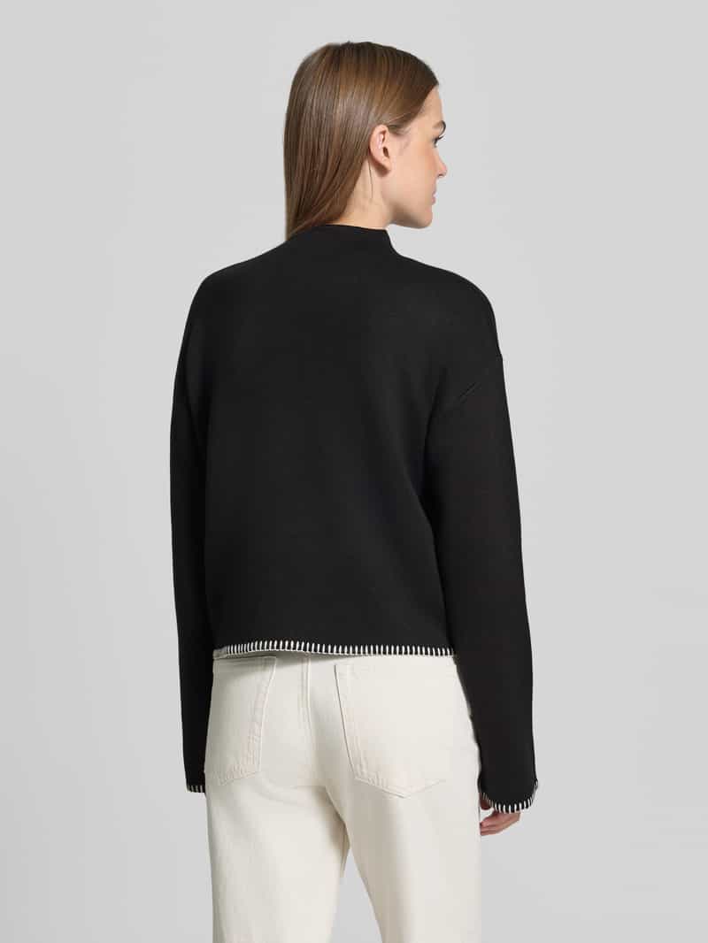 Jake*s Collection Pullover met contraststrepen aan de zoom