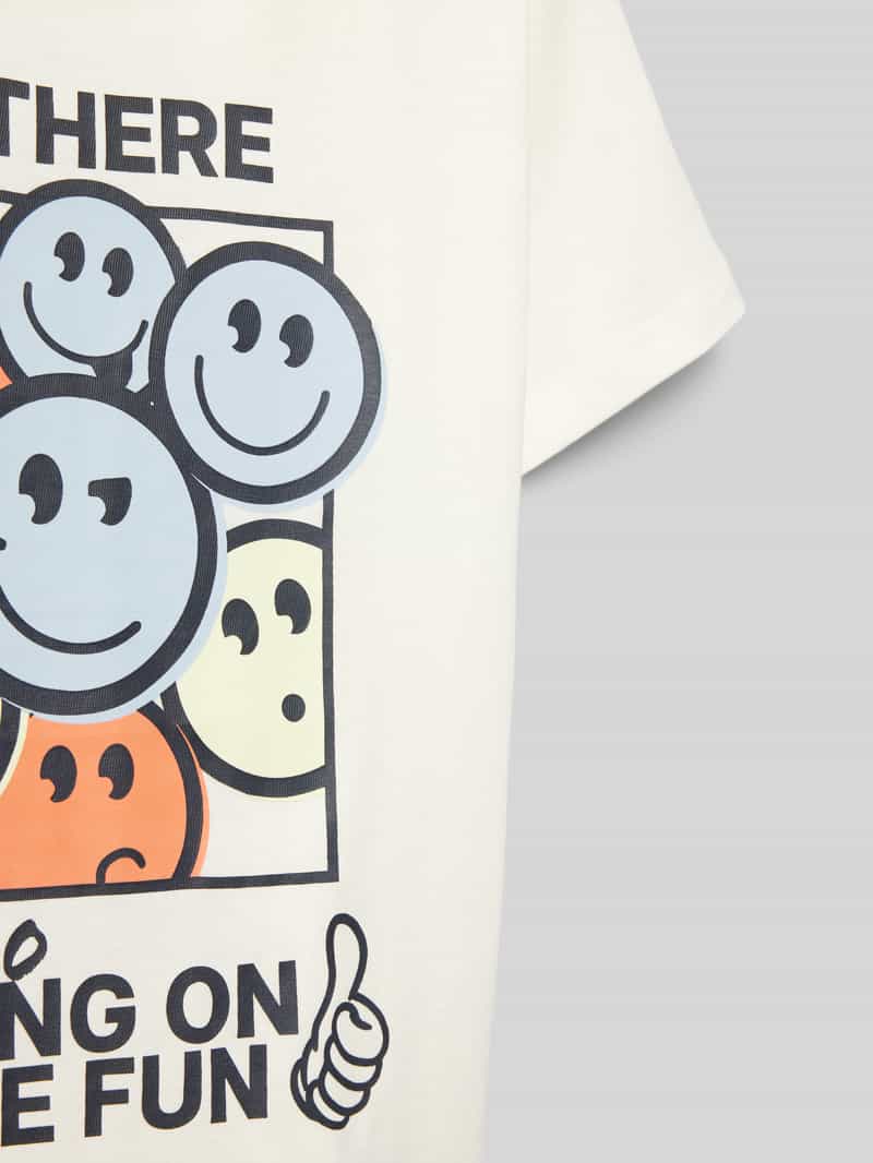 Tom Tailor Regular fit T-shirt van puur katoen met motiefprint