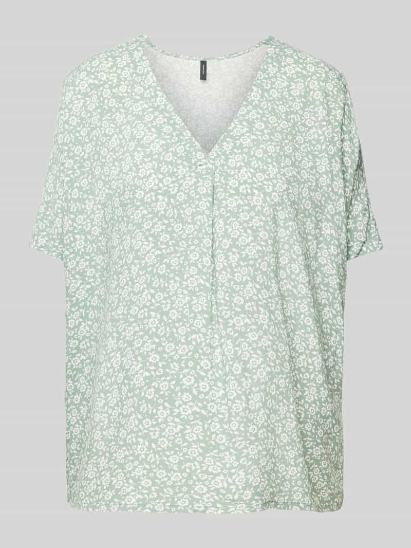Vero Moda Loose fit blouseshirt van viscose met V-hals model 'EASY'
