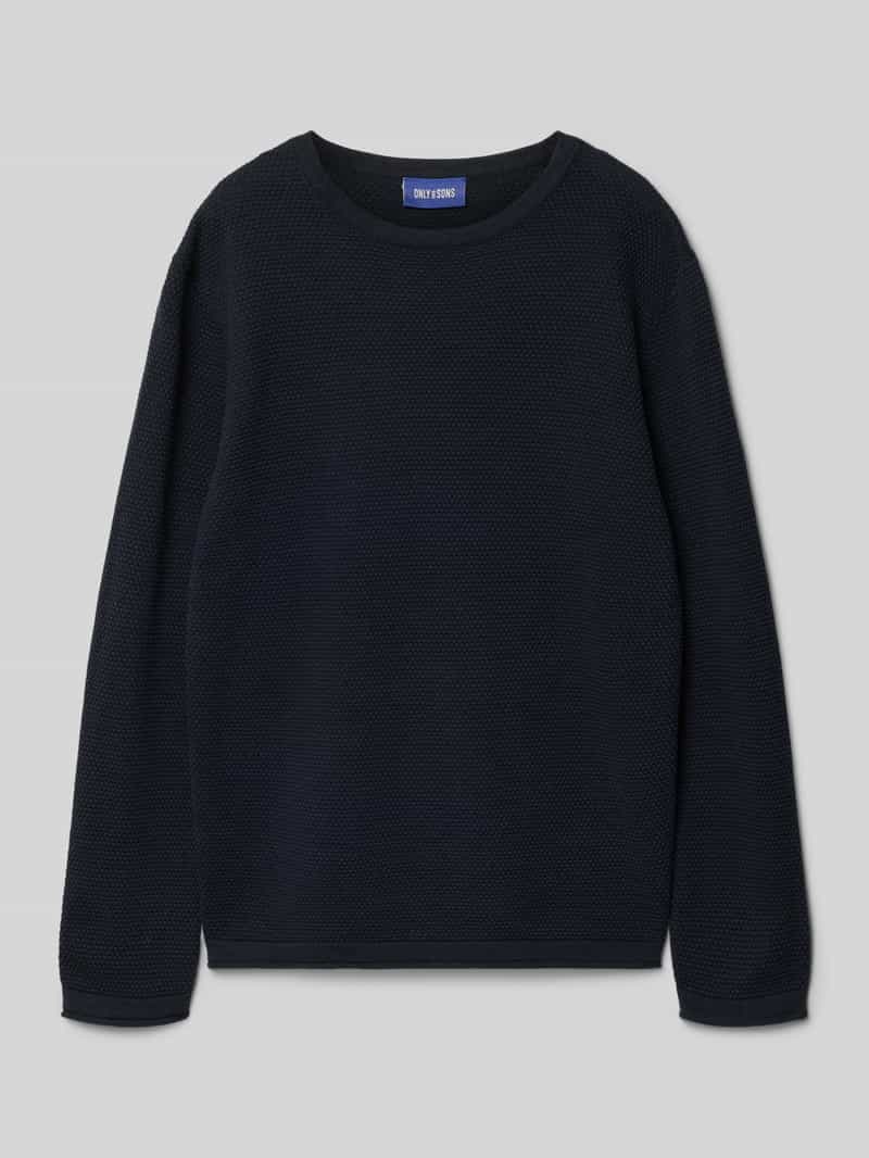 Only & Sons Regular fit gebreide pullover van puur katoen model 'PANTER'