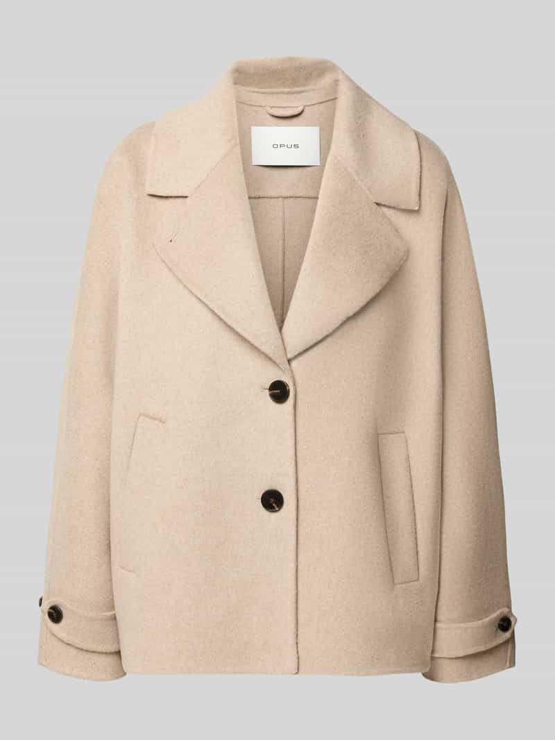 Loose fit blouson van wolmix model 'Helaia'