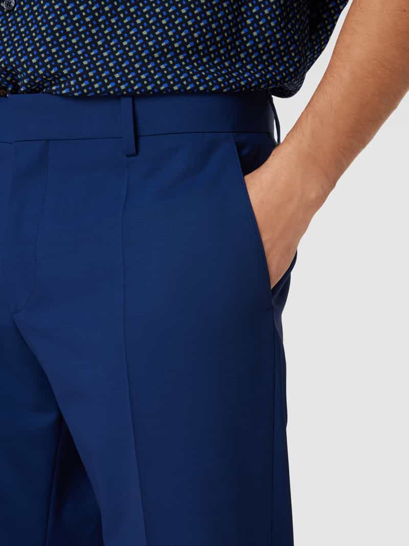 Boss Slim fit pantalon van scheerwolmix model 'Genius'