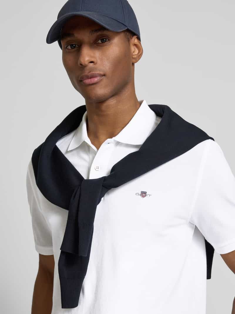 Gant Regular fit poloshirt met labelstitching