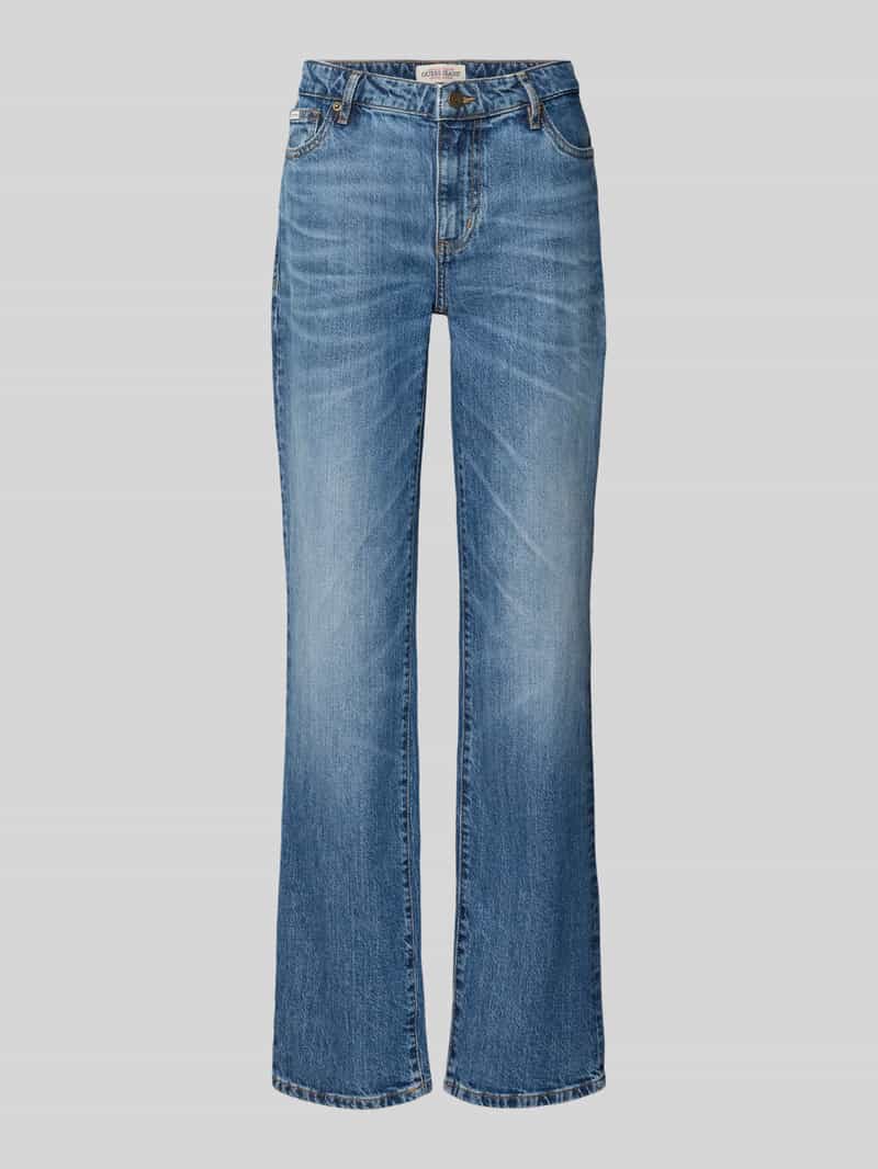 straight fit jeans van katoenmix