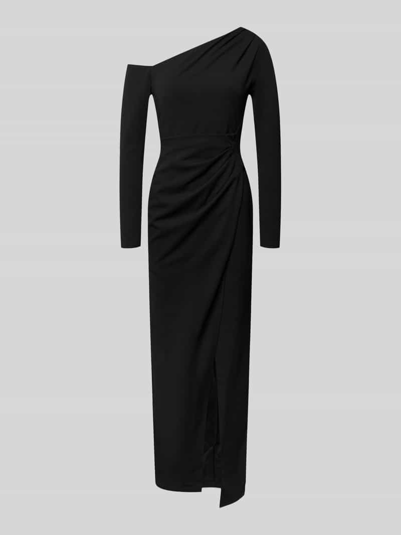 Avondjurk in one-shoulder look met plooien