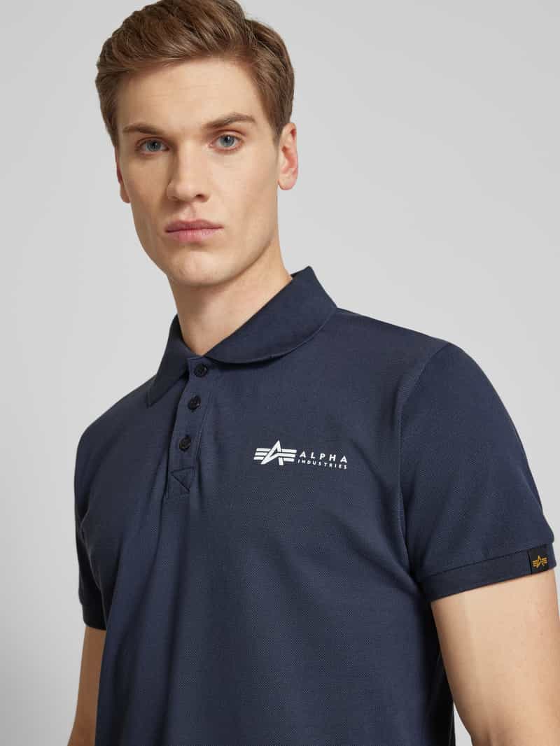 alpha industries Regular fit poloshirt met labelprint