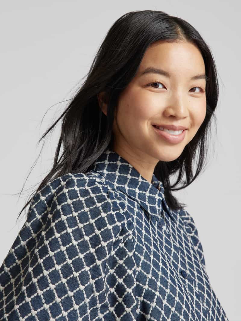 Jake*s Casual Mini-jurk met doorknoopsluiting
