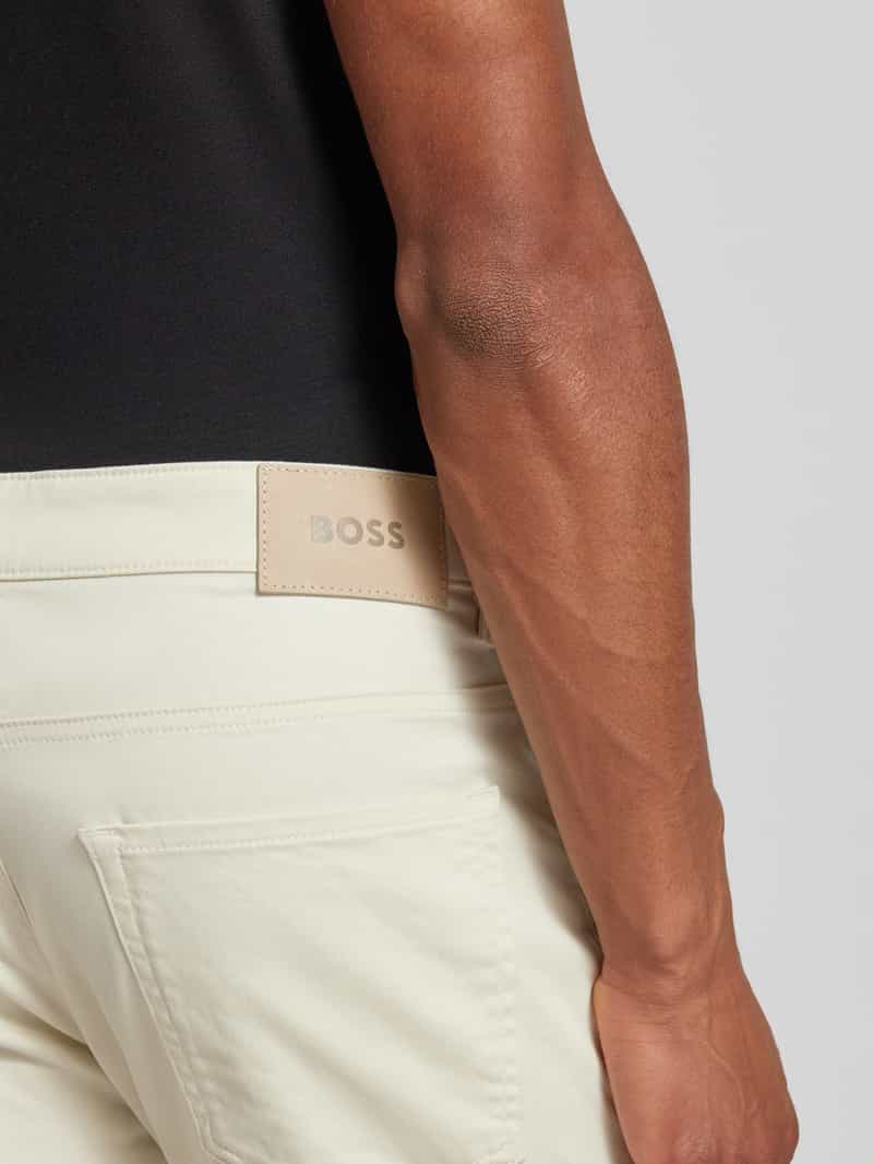 Boss Slim fit stoffen broek met stretch model 'Delaware'