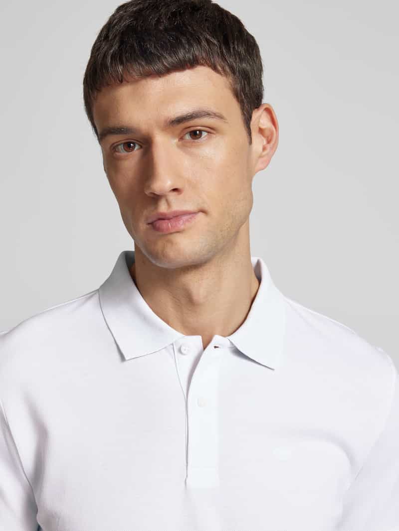 Tom Tailor Regular fit poloshirt van katoen-piqué met logostitching