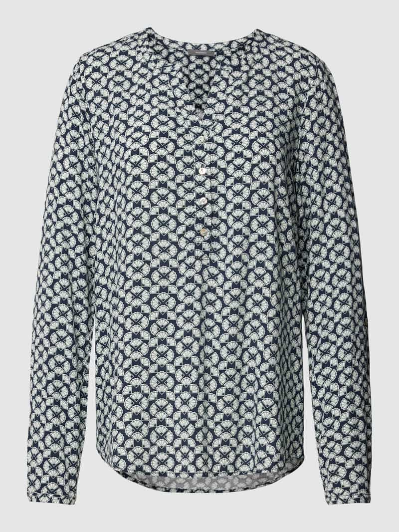 Montego Blouse van viscose met grafisch all-over motief