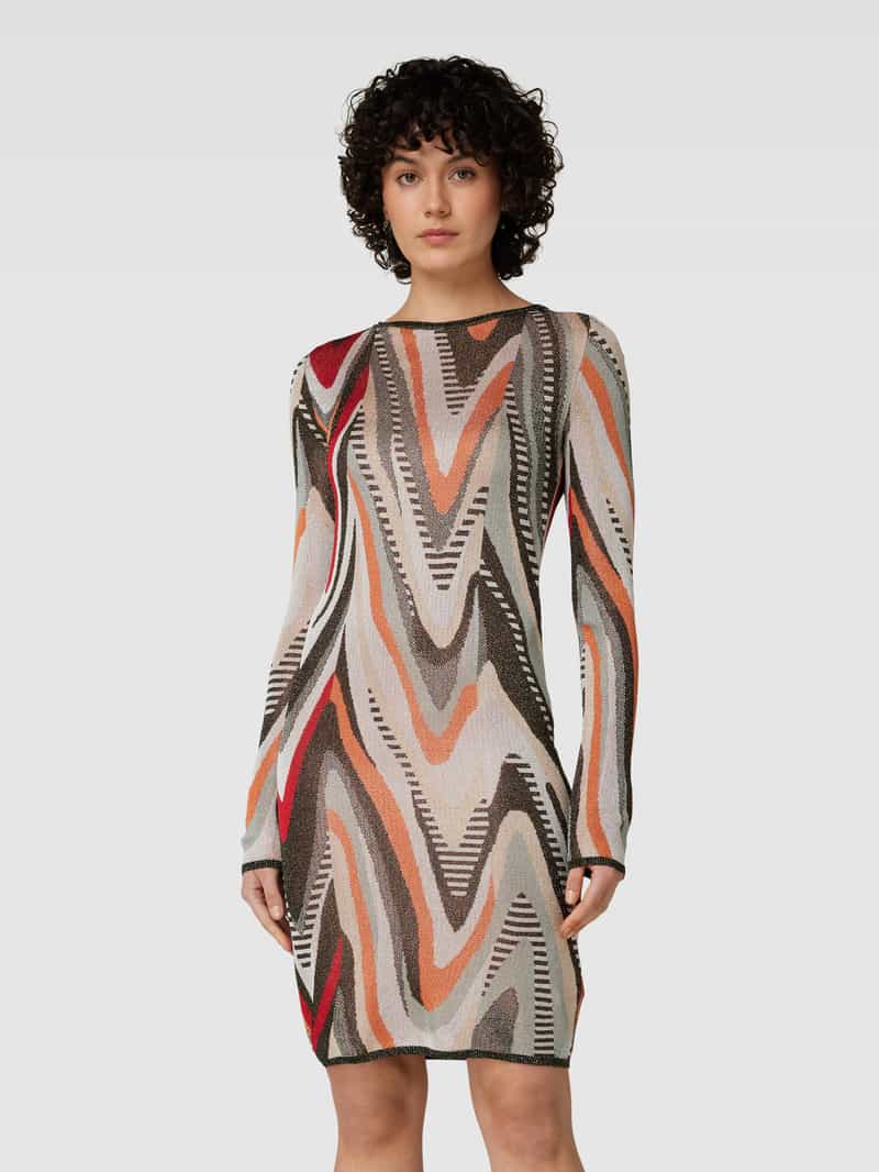 Knielange jurk met all-over motief, model 'SCARLETT' Marciano Guess