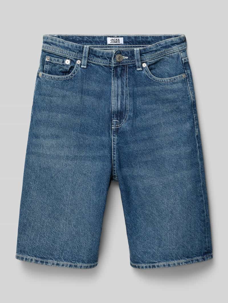 Extra baggy fit jeansshort met steekzakken