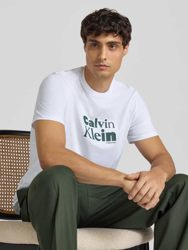 CK Calvin Klein T-shirt met labelprint