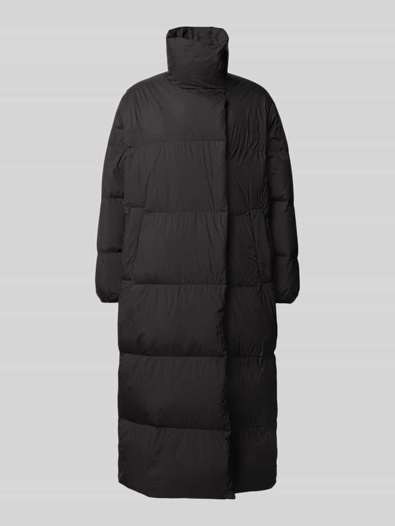 Regular fit lange donsjas met hoge opstaande kraag model 'Franca-1'