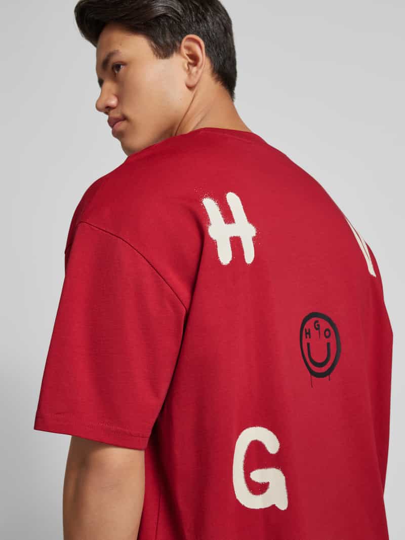 T-shirt o kroju oversized z nadrukiem z logo model ‘Nimayliti’