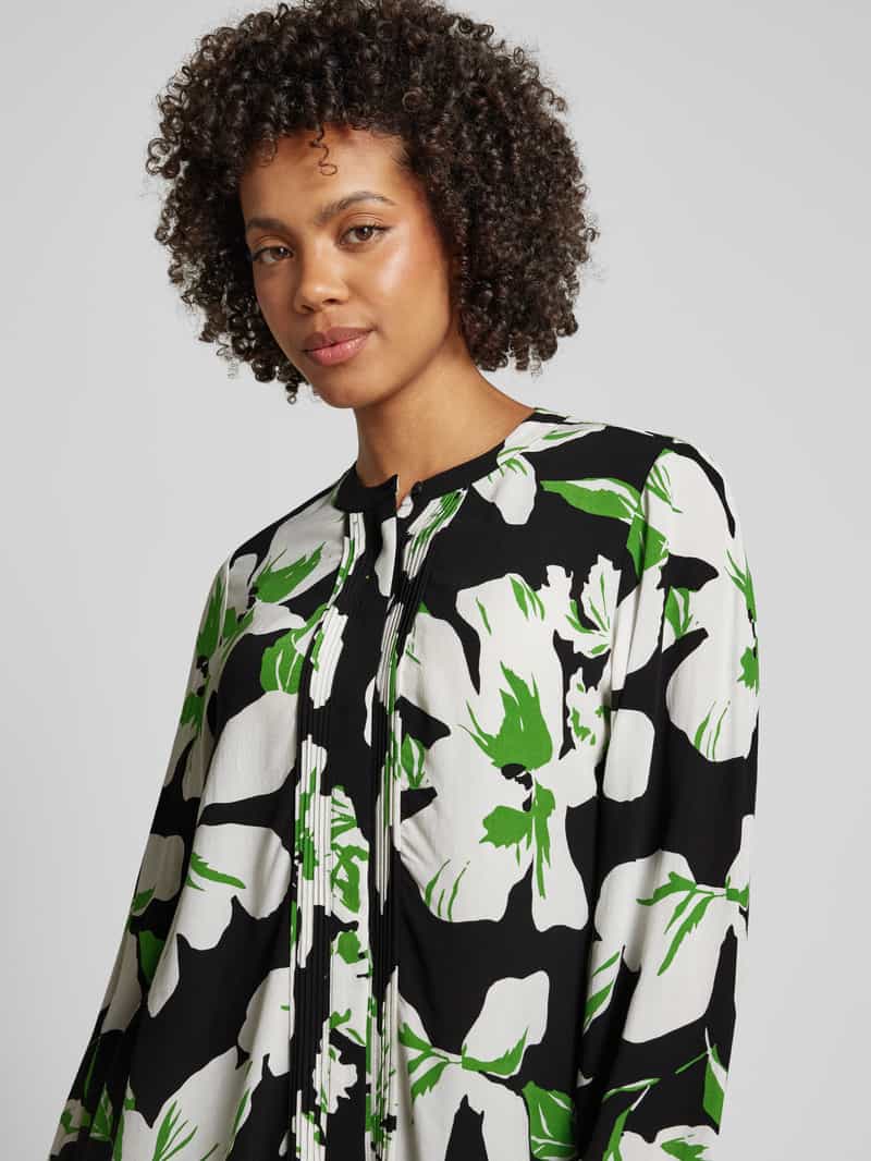 comma Blouse met blinde knoopsluiting