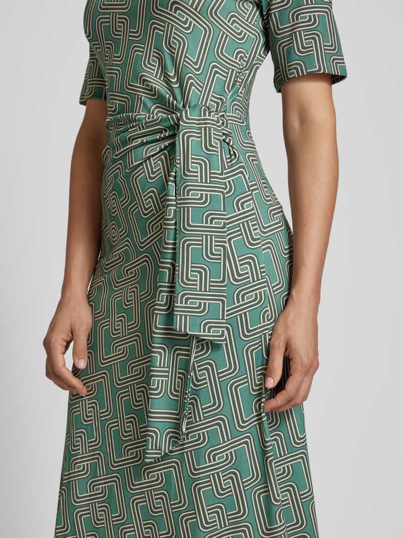 milano italy Midi-jurk met knoopdetail