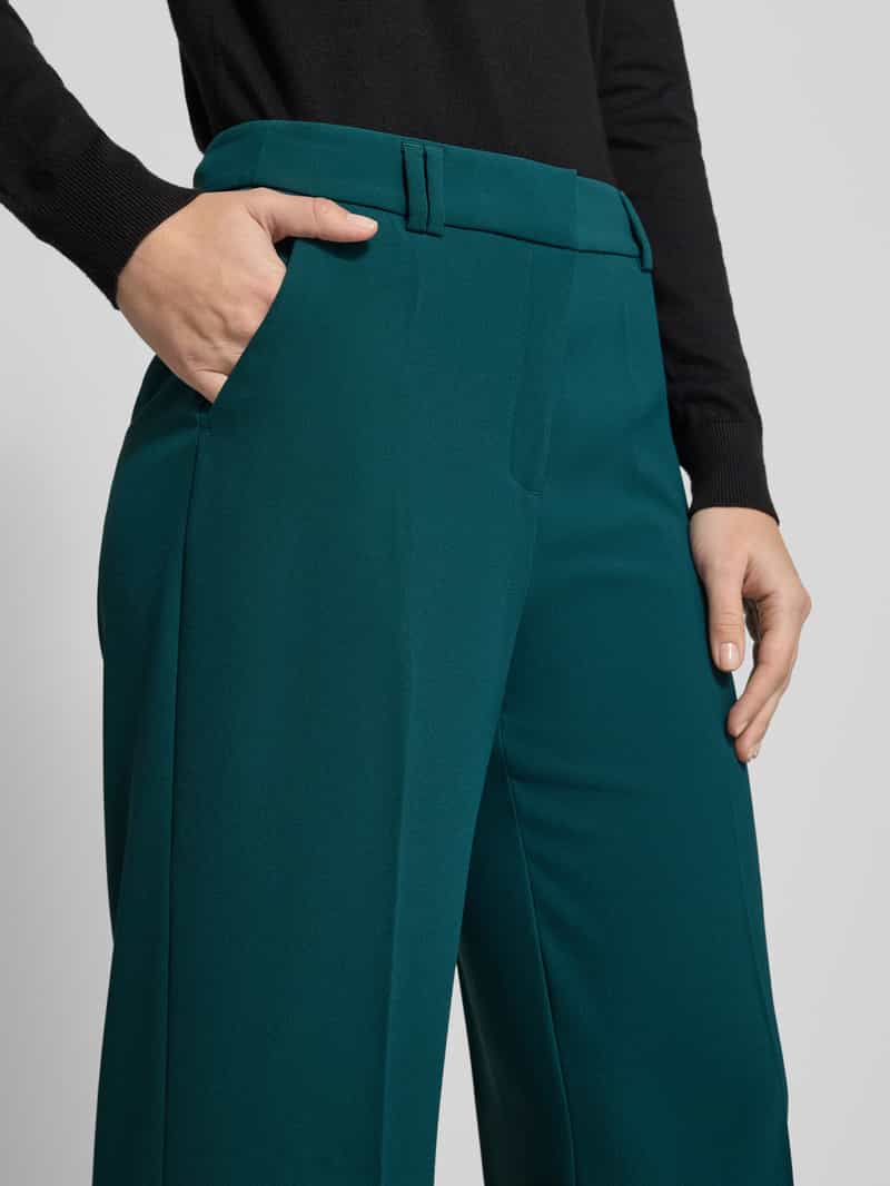 comma Broek met persplooien en steekzakken