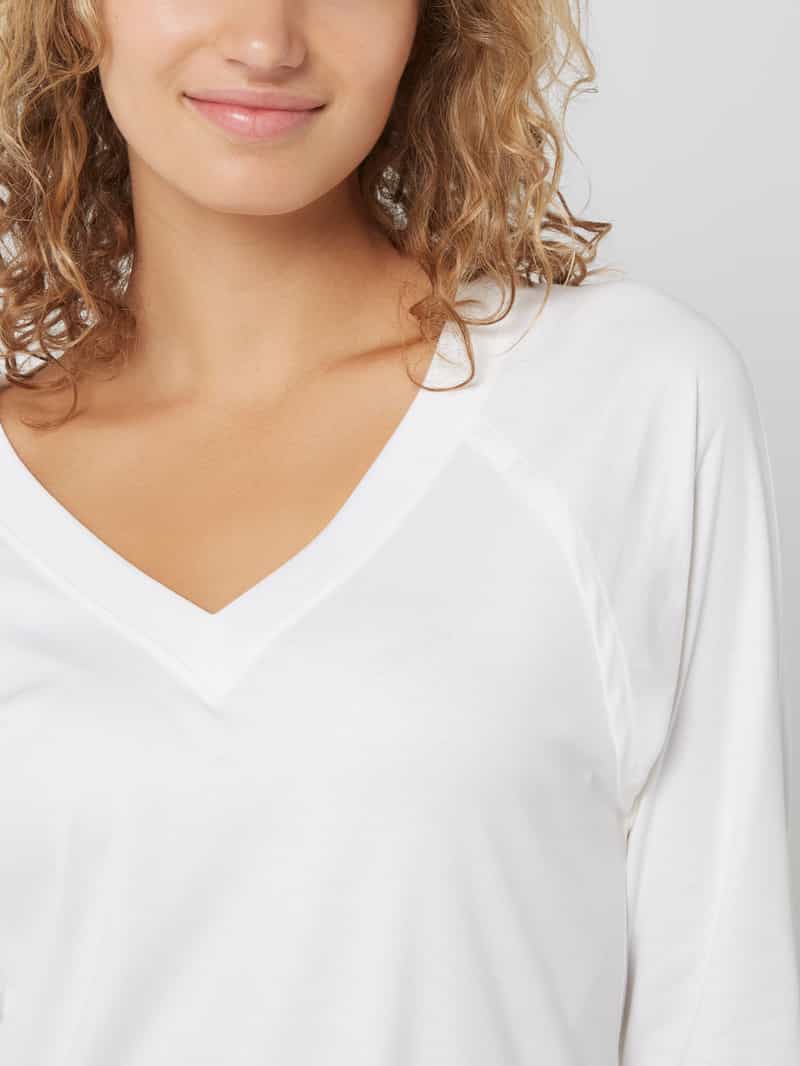 Hanro Nachthemd met V-hals en 3 4-mouwen