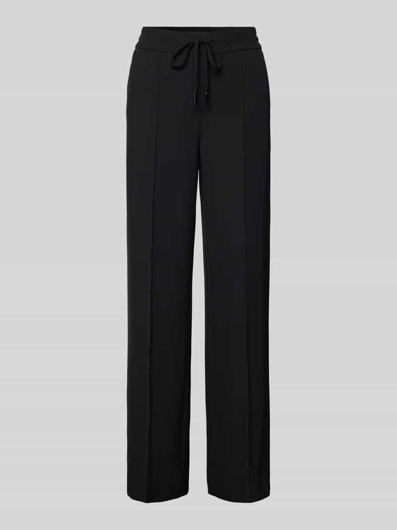 Opus Straight leg stoffen broek met vaste persplooien model 'Melane'