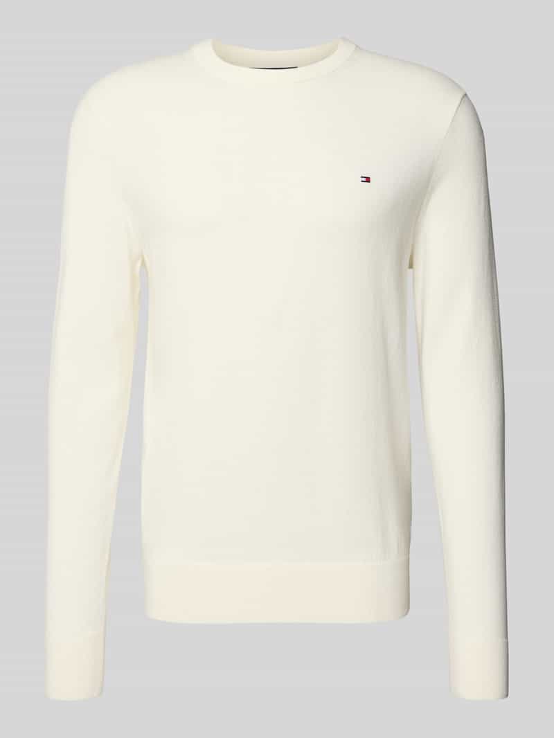 Tommy Hilfiger Regular fit gebreide pullover van een mix van katoen en kasjmier