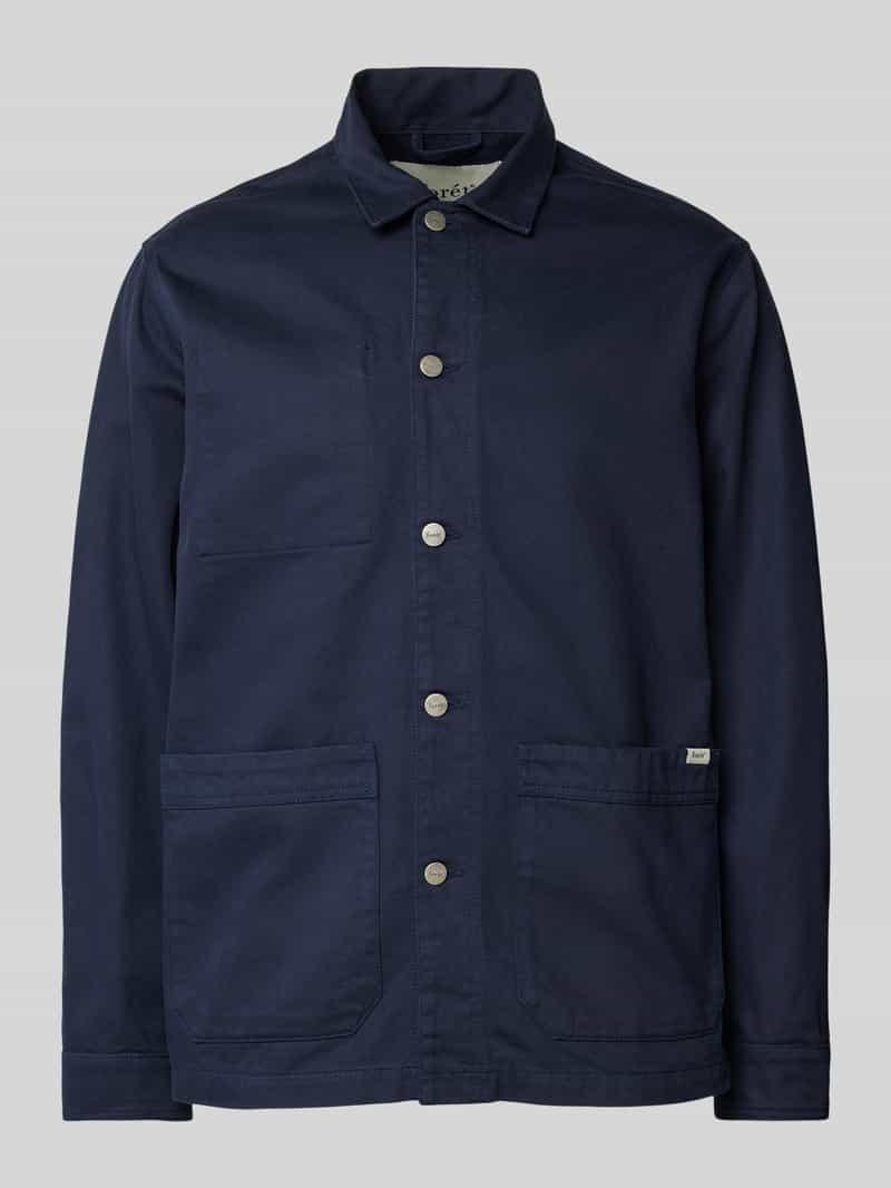 Forét Regular fit overhemdjack met opgestikte zakken model 'ROWAN'