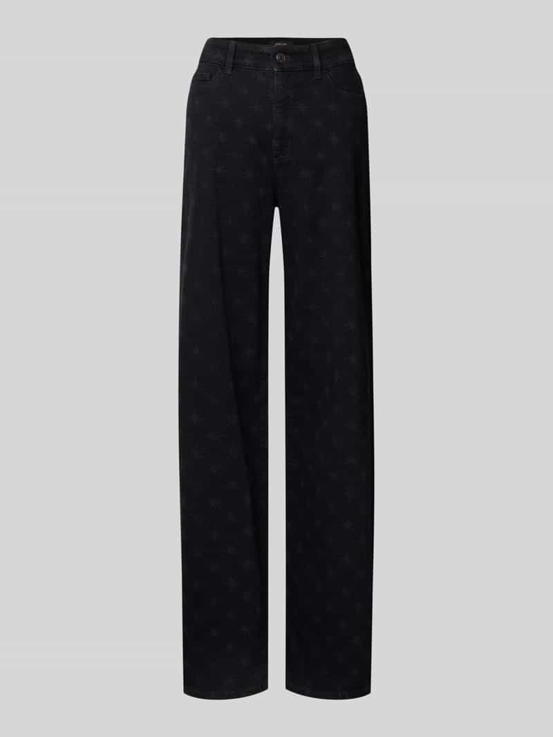 Marc Cain Straight fit jeans met all-over motiefprint