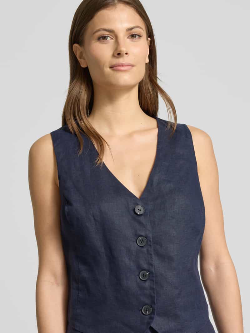 Christian Berg Woman Linnen gilet met V-hals