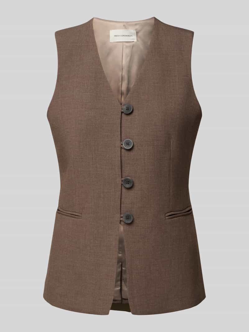 MSCH Copenhagen Gilet met paspelzakken model 'Rosina Michelle'