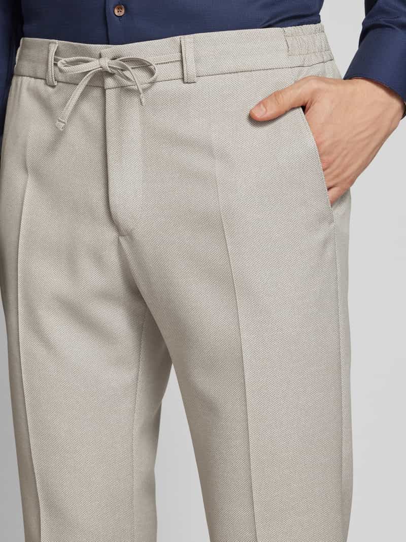 Zuitable Slim fit pantalon met persplooien model 'SPARTAFLEX'