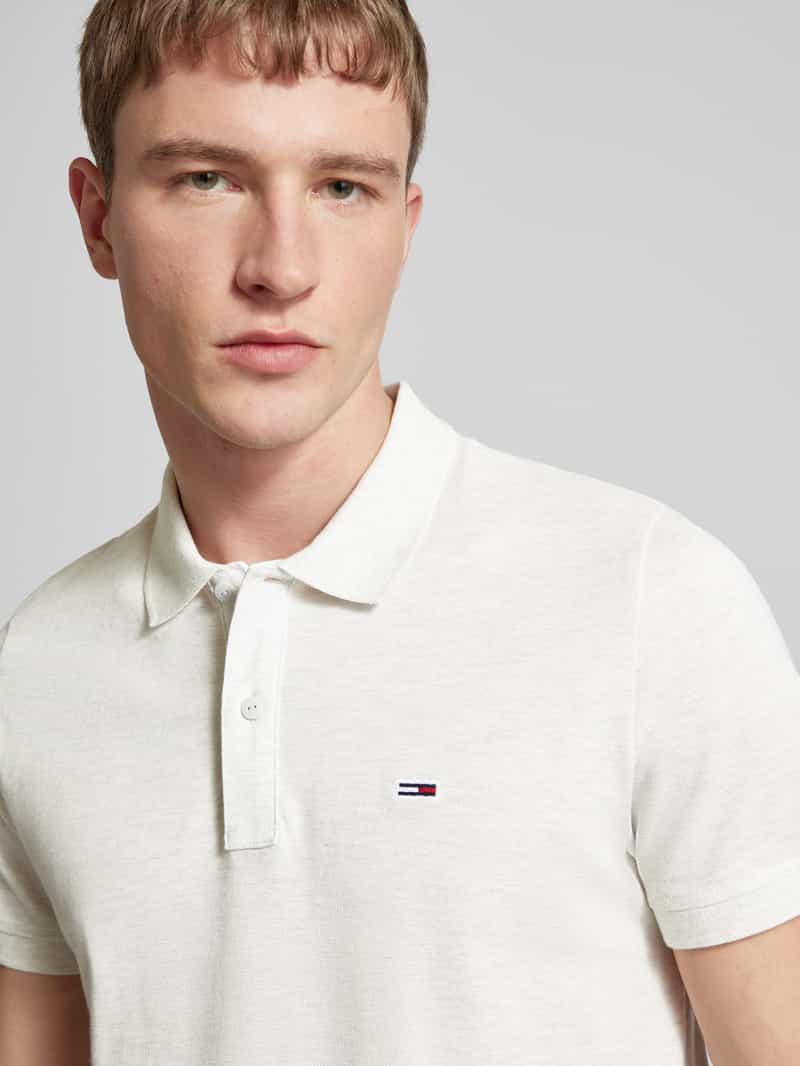 Tommy Jeans Slim fit poloshirt met logostitching