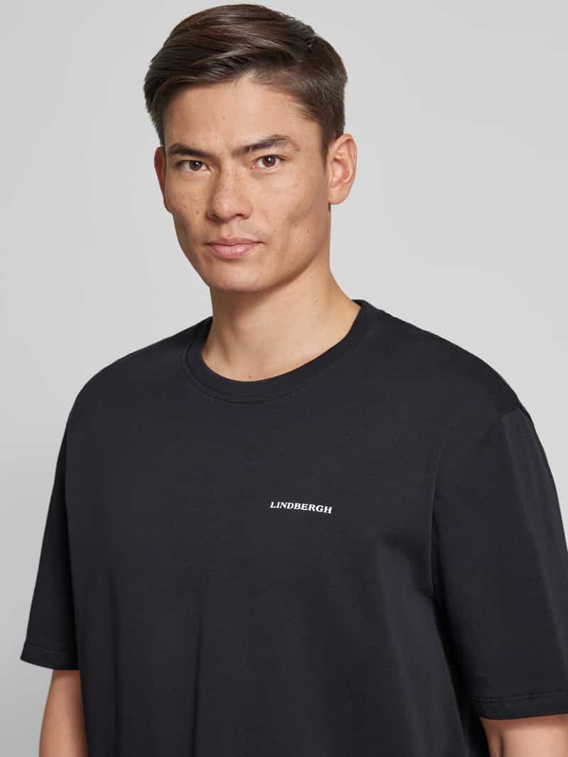 lindbergh Oversized T-shirt met labelprint