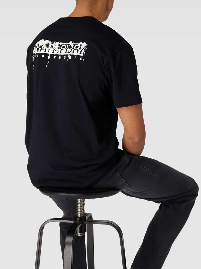 Napapijri T-shirt met labelprint model 'PAJAS'