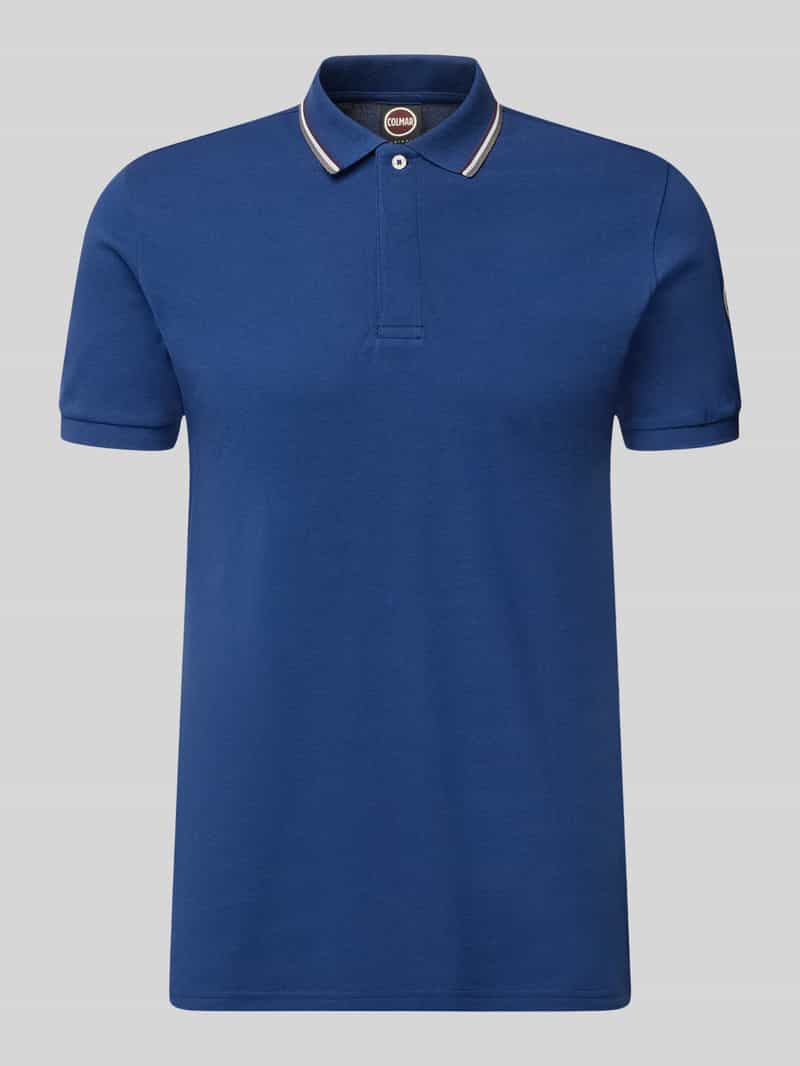 Slim fit Poloshirt van katoen