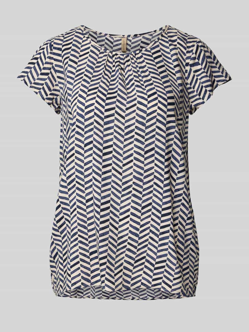 Soyaconcept Slim fit blouseshirt met ronde hals model 'SELIA'