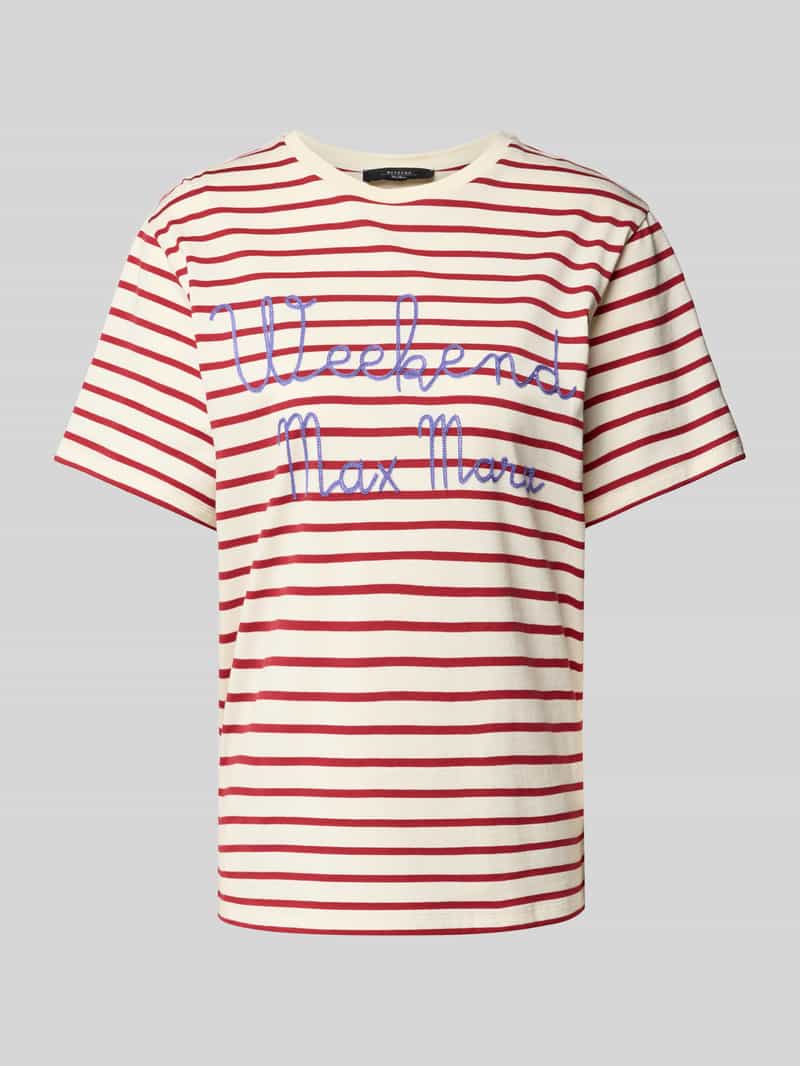 Weekend Max Mara T-shirt met labelstitching model 'OLGA'