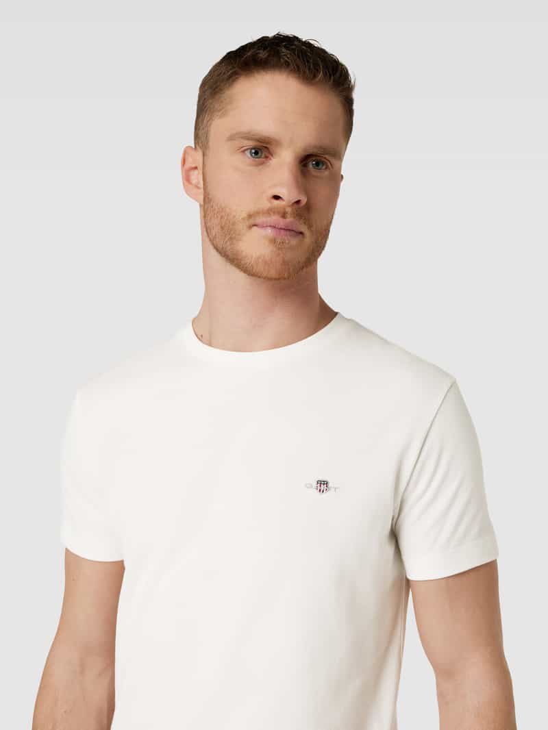 Gant T-shirt met labelstitching